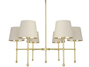 CALIFORNIA 6 ARM - Brass chandelier _ mullan lighting